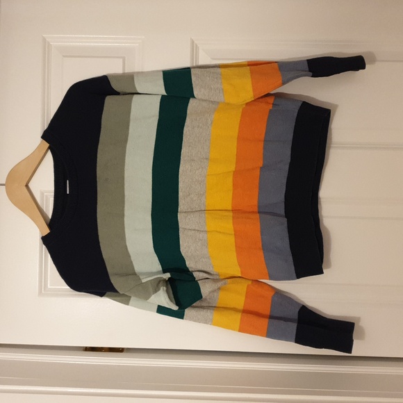 GAP Other - GAP Kids Fun Stripes Sweater Size 14 16 Blue Yellow Orange Green